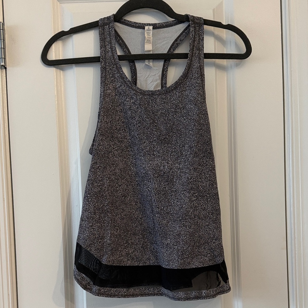 Lululemon Athletica Black and Gray Tank Workout Top